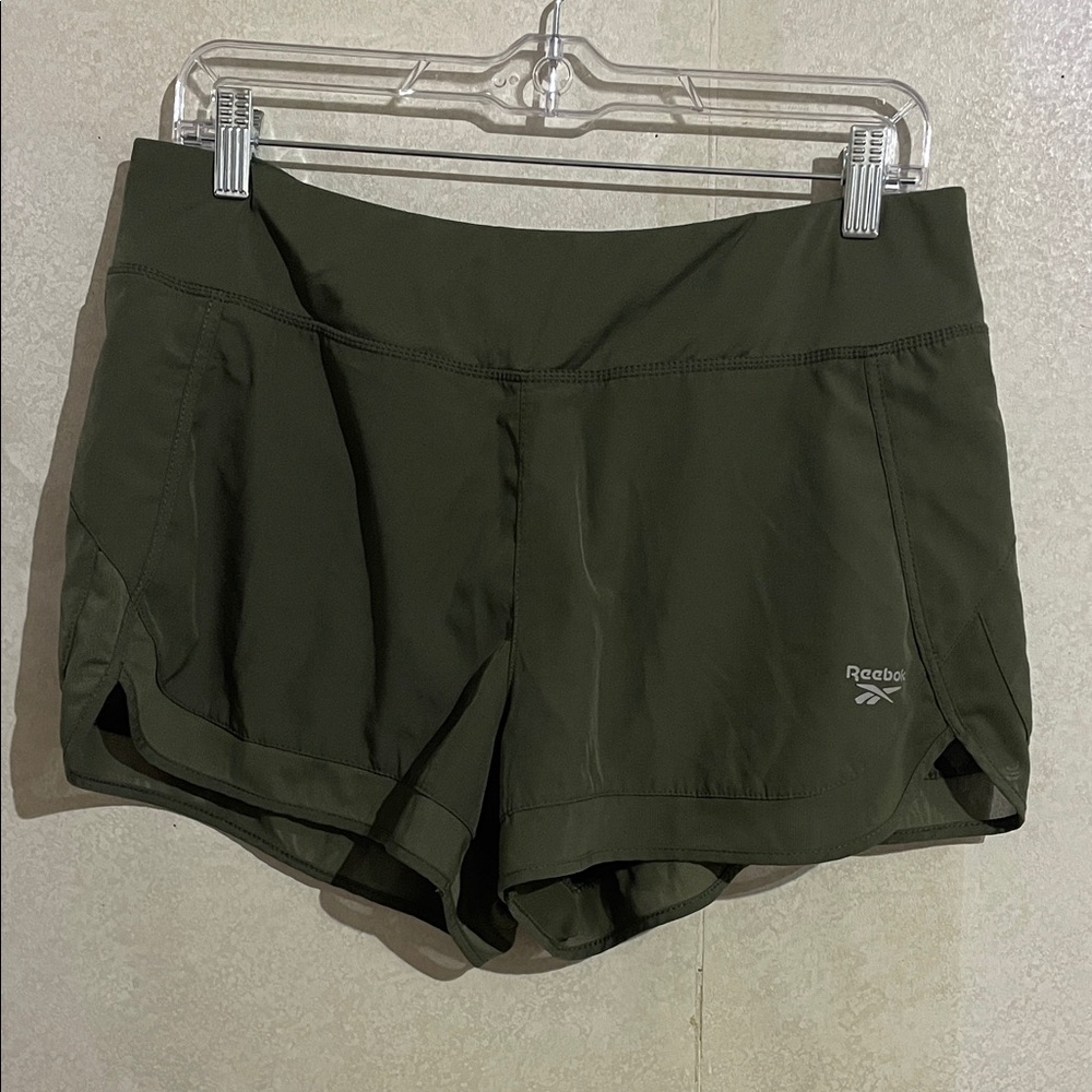 Reebok Women's Dark Green Athletic Shorts